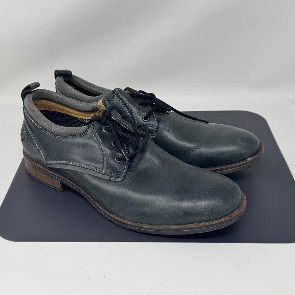 Steve Madden Derby Shoes Men's Size 11 Gray Leather Dress Oxfords NARR01M1